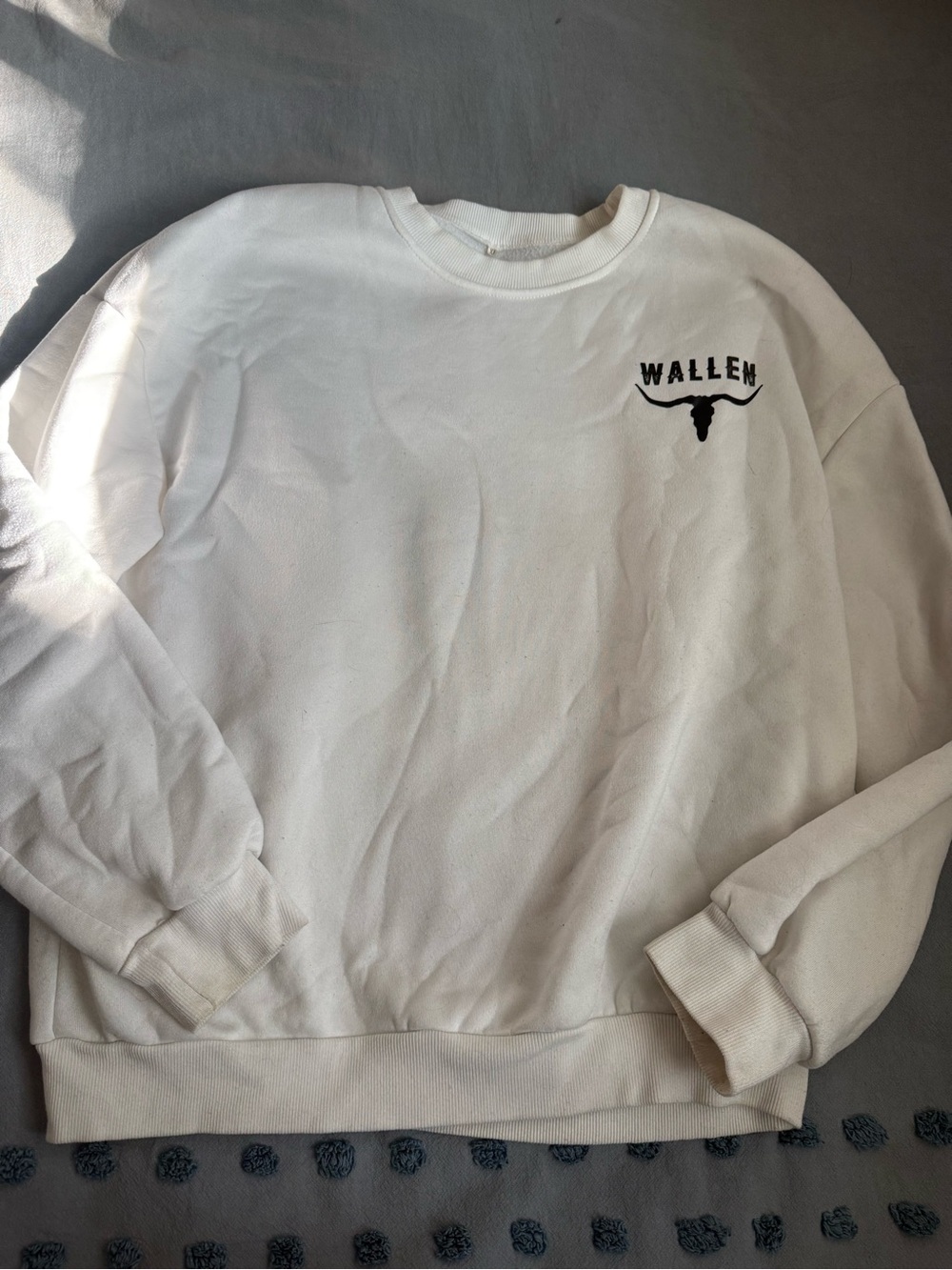 Men's White Crewneck Sweatshirt